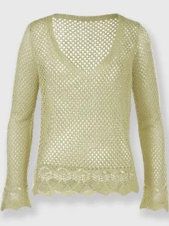 Ashley Brooke Pulls<Pull ajouré motif ajouré transparent discret