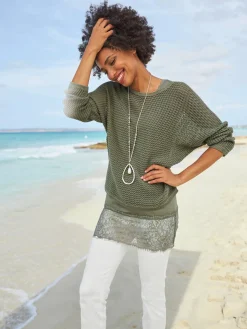 Linea Tesini Pulls<Pull ajouré pur coton