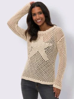 Mandarin Pulls<Pull ajouré pur coton