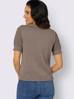 Pulls<Pull ajouré pur coton