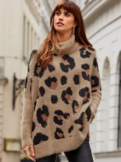 Pulls<Pull ample fil moelleux à poils longs