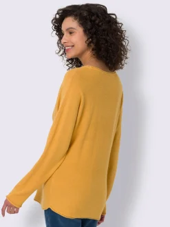 Linea Tesini Pulls<Pull chauve-souris bords roulés