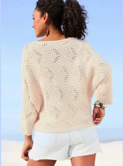 LASCANA Pulls<Pull chauve-souris encolure en u