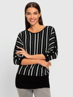 Rick Cardona Pulls<Pull chauve-souris motif à rayures exclusif