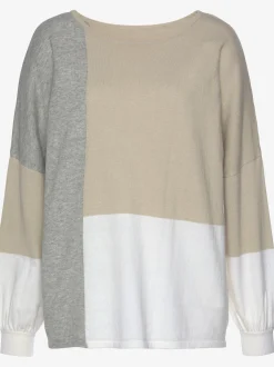 LASCANA Pulls<Pull col rond pull ample avec motif graphique