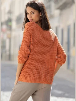LASCANA Pulls<Pull col rond pull large avec encolure en u