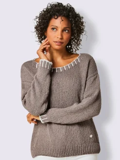 CREATION L PREMIUM Pulls<Pull en coton mélange coton-lin estival