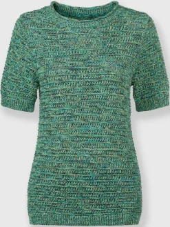 Pulls<Pull en coton motif tricoté décoratif