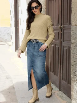 Mandarin Pulls<Pull en tricot 50% coton