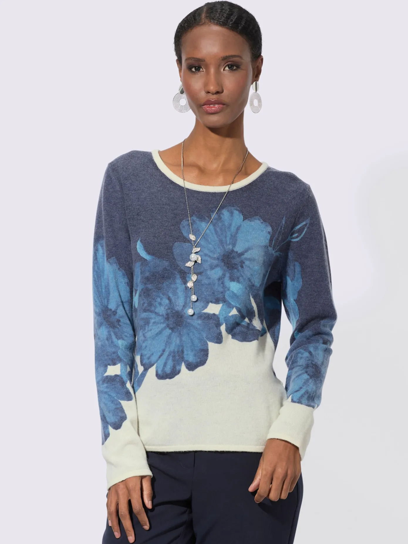 Creation L Pulls<Pull en tricot fin 30% laine