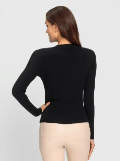 Ashley Brooke Pulls<Pull en tricot fin bord ondulé élégant à l'encolure