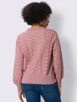 Linea Tesini Pulls<Pull en tricot fin bordure ajourée qui attire le regard