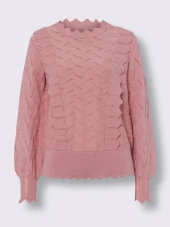 Linea Tesini Pulls<Pull en tricot fin bordure ajourée qui attire le regard