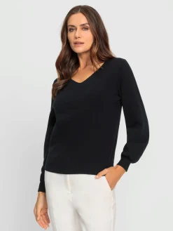 Ashley Brooke Pulls<Pull en tricot fin encolure dégagée au dos