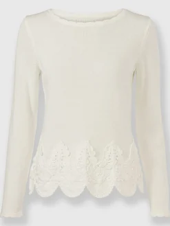 Ashley Brooke Pulls<Pull en tricot fin superbe broderie de cordonnet