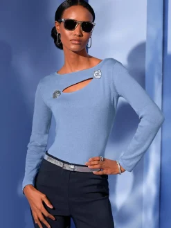 Creation L Pulls<Pull en tricot fin tricot soigné