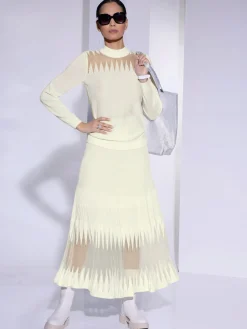 Creation L Pulls<Pull en tricot fin tricot fin élégant