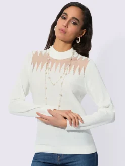 Creation L Pulls<Pull en tricot fin tricot fin élégant