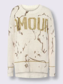 Mandarin Pulls<Pull en tricot inscription brillante