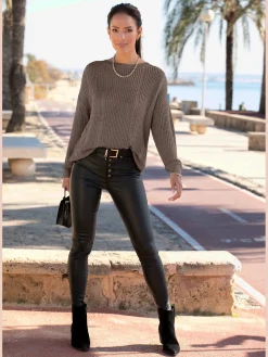 LASCANA Pulls<Pull en tricot large encolure ronde