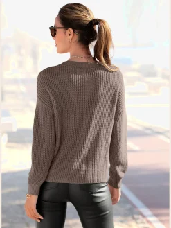 LASCANA Pulls<Pull en tricot large encolure ronde