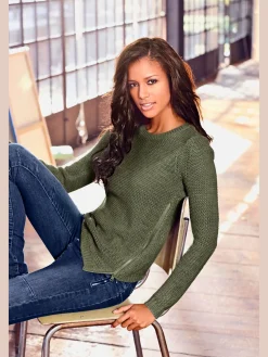 Rick Cardona Pulls<Pull en tricot look asymétrique tendance avec glissière