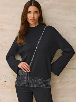 Rick Cardona Pulls<Pull en tricot petites pierres fantaisie tendance
