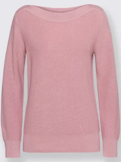 Pulls<Pull en tricot structure côtelée