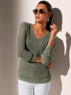 Creation L Pulls<Pull en tricot superbe fil fantaisie