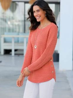 Pulls<Pull encolure ronde 50% coton