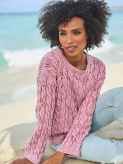 Linea Tesini Pulls<Pull encolure ronde délavé tendance