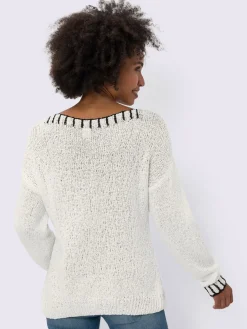 Linea Tesini Pulls<Pull encolure ronde détails contrastés