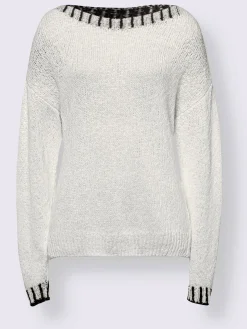 Linea Tesini Pulls<Pull encolure ronde détails contrastés