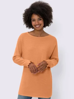 Linea Tesini Pulls<Pull encolure ronde effet côtelé en biais