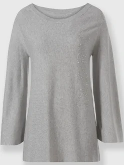 Rick Cardona Pulls<Pull encolure ronde inscription avec petites pierres brillantes fantaisie