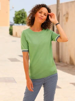 Collection L Pulls<Pull encolure ronde jolies rayures