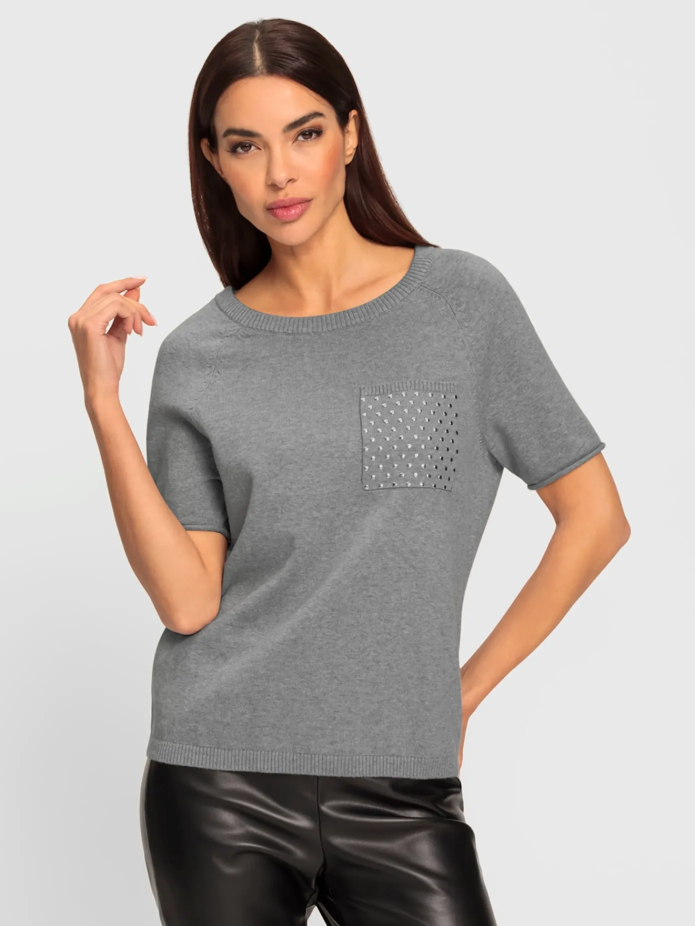 Rick Cardona Pulls<Pull encolure ronde manches mi-longues affinantes