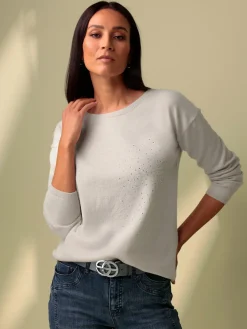 Rick Cardona Pulls<Pull encolure ronde petites pierres fantaisie tendance