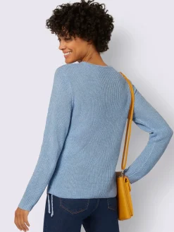 Collection L Pulls<Pull encolure ronde tricot chiné