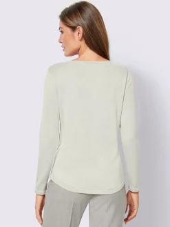 Pulls<Pull femme basique élégant en coton pima