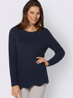 Pulls<Pull femme effet côtelé