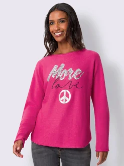 Mandarin Pulls<Pull imprimé feuille brillant