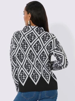 Creation L Pulls<Pull jacquard 30% laine vierge (mérinos)