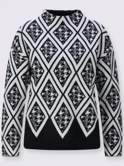 Creation L Pulls<Pull jacquard 30% laine vierge (mérinos)