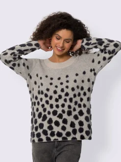 Linea Tesini Pulls<Pull jacquard motif à pois tendance