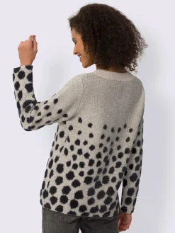 Linea Tesini Pulls<Pull jacquard motif à pois tendance