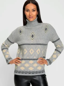 Rick Cardona Pulls<Pull jacquard superbe motif intarsia