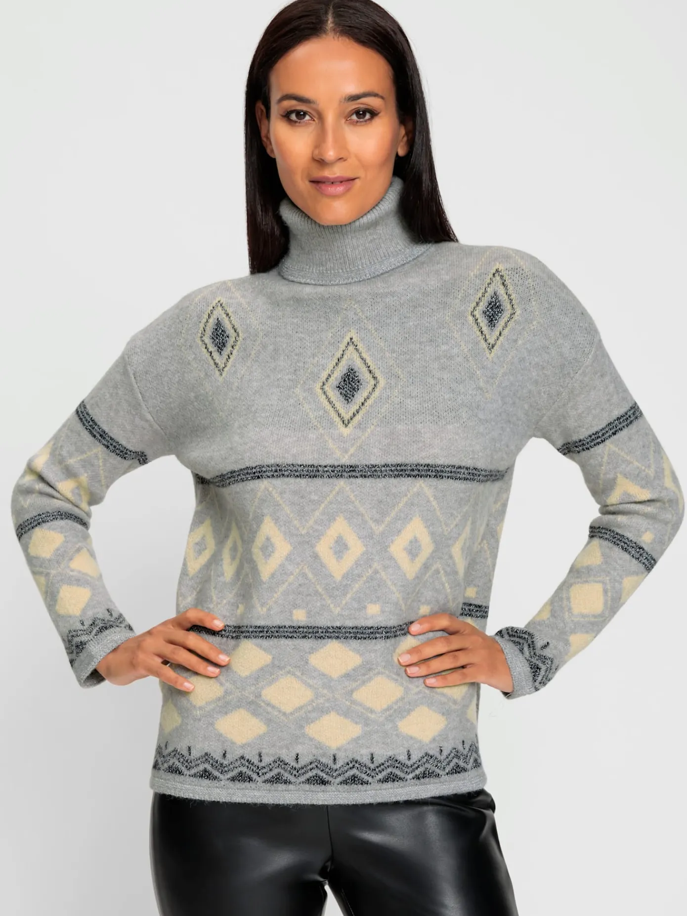 Rick Cardona Pulls<Pull jacquard superbe motif intarsia