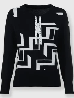 Pulls<Pull mélange raffiné de motifs jacquard