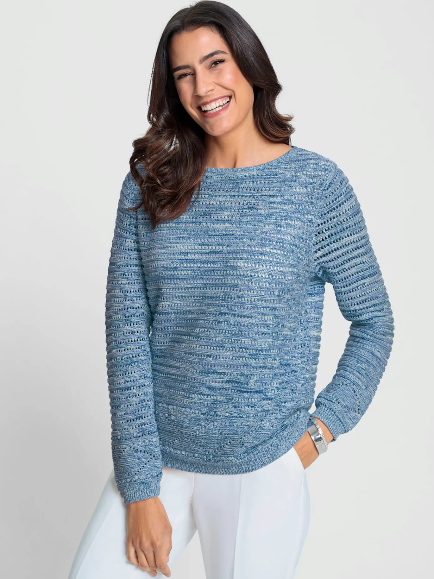 Pulls<Pull motif ajouré intégral